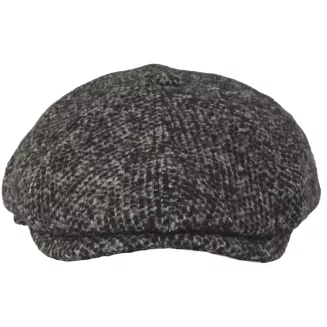 Kaszkiet Męski Brązowo Szary Ocieplany z Wełną Peaky Blinders Retro K278E - 4
