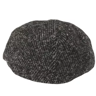 Kaszkiet Męski Brązowo Szary Ocieplany z Wełną Peaky Blinders Retro K278E - 7