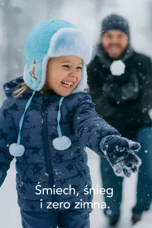 Czapka zimowa Polar Fashion W143C niebieska uszatka futrzana dla dziewczynki - 3