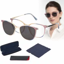 Okulary Solano damskie clip-on polaryzacja turkus złoto CL90310B UV400