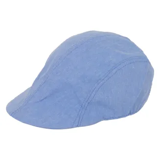 Niebieski Letni Kaszkiet Męski Gładki K165B Polar Fashion – 58 cm - 2