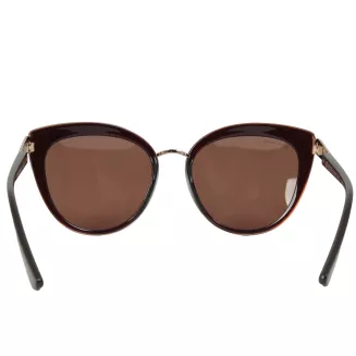 Solano Polaryzacyjne Okulary Przeciwsłoneczne Damskie Cat-Eye Brązowe SS21090B - 4