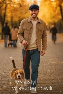 Ocieplany Kaszkiet Shelby Peaky BlindersGRANATOWA KRATKA   K276A Polar Fashion - 10