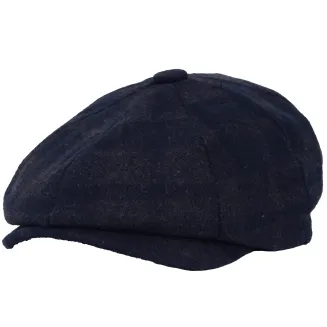 Ocieplany Kaszkiet Shelby Peaky BlindersGRANATOWA KRATKA   K276A Polar Fashion - 12