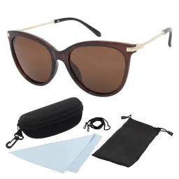 Polar Fashion P138 C2 Brązowe Polaryzacyjne Okulary Przeciwsłoneczne