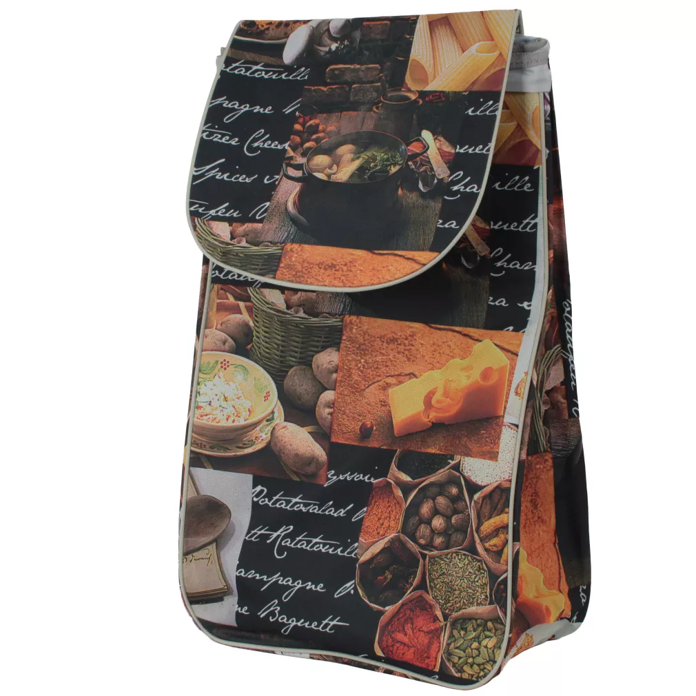 Impregnowana Torba zakupowa do wózka zakupowego 35L T4A z usztywnionym dnem