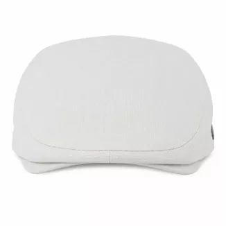 Kaszkiet Męski Bawełniany Beżowy Letni Czapka Flat Cap Jasny Ecru Lato K312A - 5