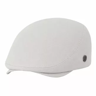 Kaszkiet Męski Bawełniany Beżowy Letni Czapka Flat Cap Jasny Ecru Lato K312A - 6