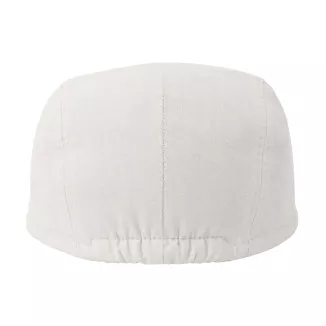 Kaszkiet Męski Bawełniany Beżowy Letni Czapka Flat Cap Jasny Ecru Lato K312A - 7
