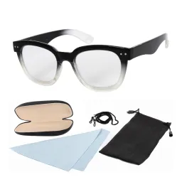 Okulary korekcyjne XK8607 Czarne plusy do czytania etui