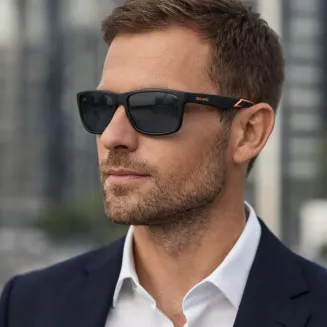 Czarne  Okulary Przeciwsłoneczne Męskie Polaryzacyjne Solano SS21108C - 3