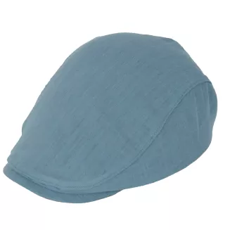 Kaszkiet męski Polar Fashion K310 turkus len premium styl lato letni KLIMAT - 5
