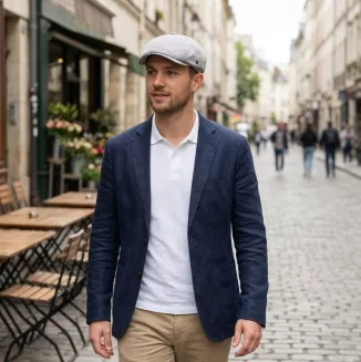 Kaszkiet męski Shelby Peaky Blinders szary letni bawełna 57-59cm  K308A - 4