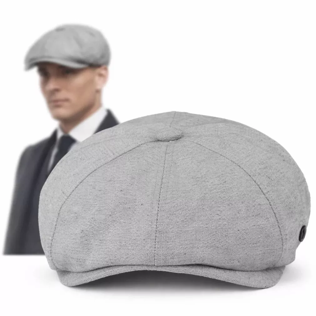 Kaszkiet męski Shelby Peaky Blinders szary letni bawełna 57-59cm  K308A