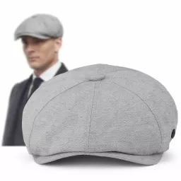 Kaszkiet męski Shelby Peaky Blinders szary letni bawełna 57-59cm  K308A
