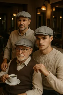 Szaro-brązowy kaszkiet Shelby Peaky Blinders – Polar Fashion K267A - 6