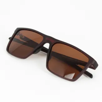 Polar Fashion P8526C2 Męskie Okulary Brązowe Matowe Polaryzacyjne UV400 - 3