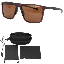 Polar Fashion P8526C2 Męskie Okulary Brązowe Matowe Polaryzacyjne UV400