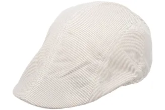PolarFashion-Beżowy Kaszkiet męski bawełniany letnia czapka-K179B - 2