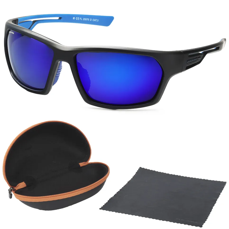 Solano Czarne Okulary przeciwsłoneczne Mirror HD Blue  z polaryzacją 20075D