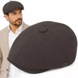 Kaszkiet Męski Bawełniany Letnia Czapka Gazeciarz Peaky Blinders Brąz K308Ł
