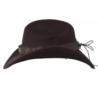 KAPELUSZ KOWBOJSKI CIEMNY BRĄZ + OKULARY PILOTKI ZESTAW UNISEX R260G - 6