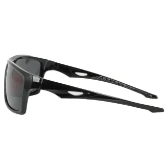 Polar Fashion P8098C3 Męskie Okulary UV400 Czarne Błyszczące Polaryzacyjne - 2