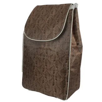 Torba WZ284BT 35L Brązowa z Roślinnym Wzorem na Wózek Zakupowy - 6