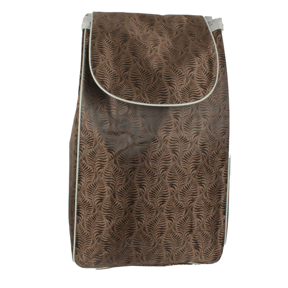Torba WZ284BT 35L Brązowa z Roślinnym Wzorem na Wózek Zakupowy