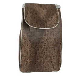 Torba WZ284BT 35L Brązowa z Roślinnym Wzorem na Wózek Zakupowy