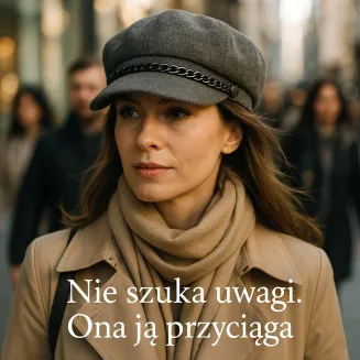 Kaszkiet Damski Jesień  Wiosna K291F Szarość która Inspiruje Polar Fashion - 6