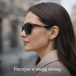 Damskie okulary polaryzacyjne czarne z burgundem szare soczewki Solano SS90207A - 7