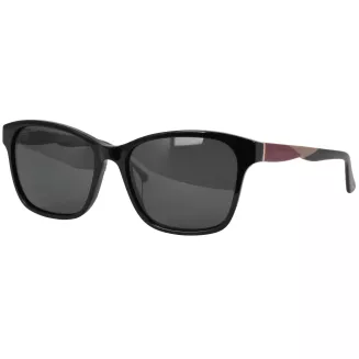 Damskie okulary polaryzacyjne czarne z burgundem szare soczewki Solano SS90207A - 3