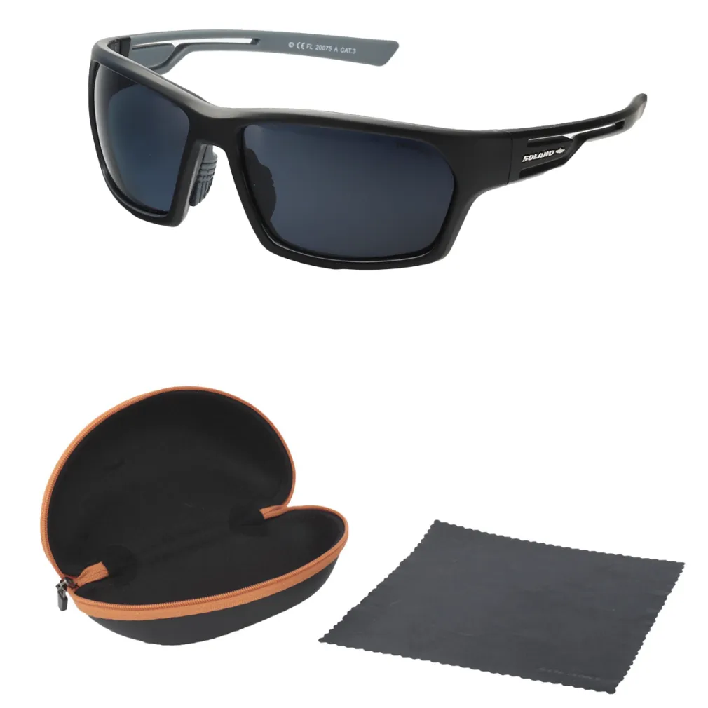 Solano Fishing Czarne Matowe Okulary przeciwsłoneczne z polaryzacją 20075A