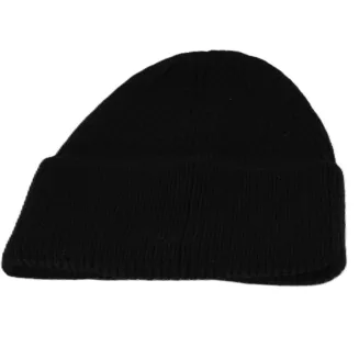 Zimowa Czapka damska beanie czarna wiskoza wywijana Polar Fashion W535E - 6