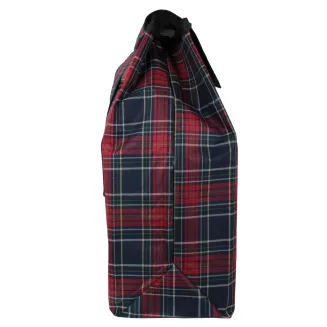 Torba do Wózka Zakupowa T3A Wodoodporna Krata Granat Czerwień Polar Fashion - 2