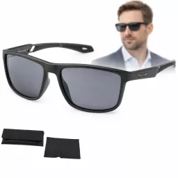 Okulary przeciwsłoneczne męskie Solano SS21108A polaryzacyjne czarne