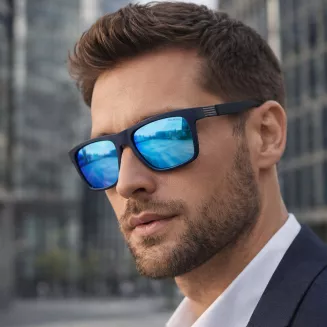 Męskie Polaryzacyjne Granatowe Okulary przeciwsłoneczne Solano SS21099B - 6