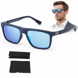 Męskie Polaryzacyjne Granatowe Okulary przeciwsłoneczne Solano SS21099B