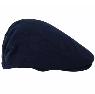 Kaszkiet Męski Zimowy Ciemny Granat Ocieplany z Wełną Flat Cap K318B Polar Fashion - 5