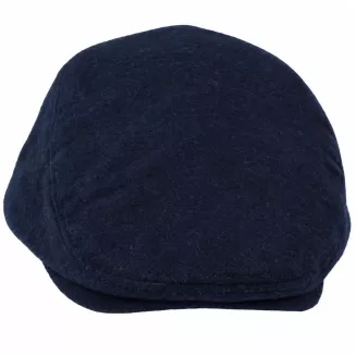 Kaszkiet Męski Zimowy Ciemny Granat Ocieplany z Wełną Flat Cap K318B Polar Fashion - 6