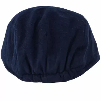 Kaszkiet Męski Zimowy Ciemny Granat Ocieplany z Wełną Flat Cap K318B Polar Fashion - 7