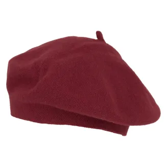W478G Czerwony komplet zimowy damski beret szalik rękawiczki - 2