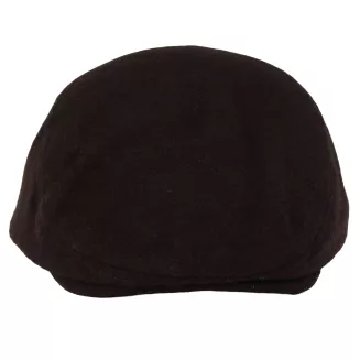 Kaszkiet Męski Ocieplany z Wełną Ciemny Brąz Flat Cap K318A Polar Fashion - 5