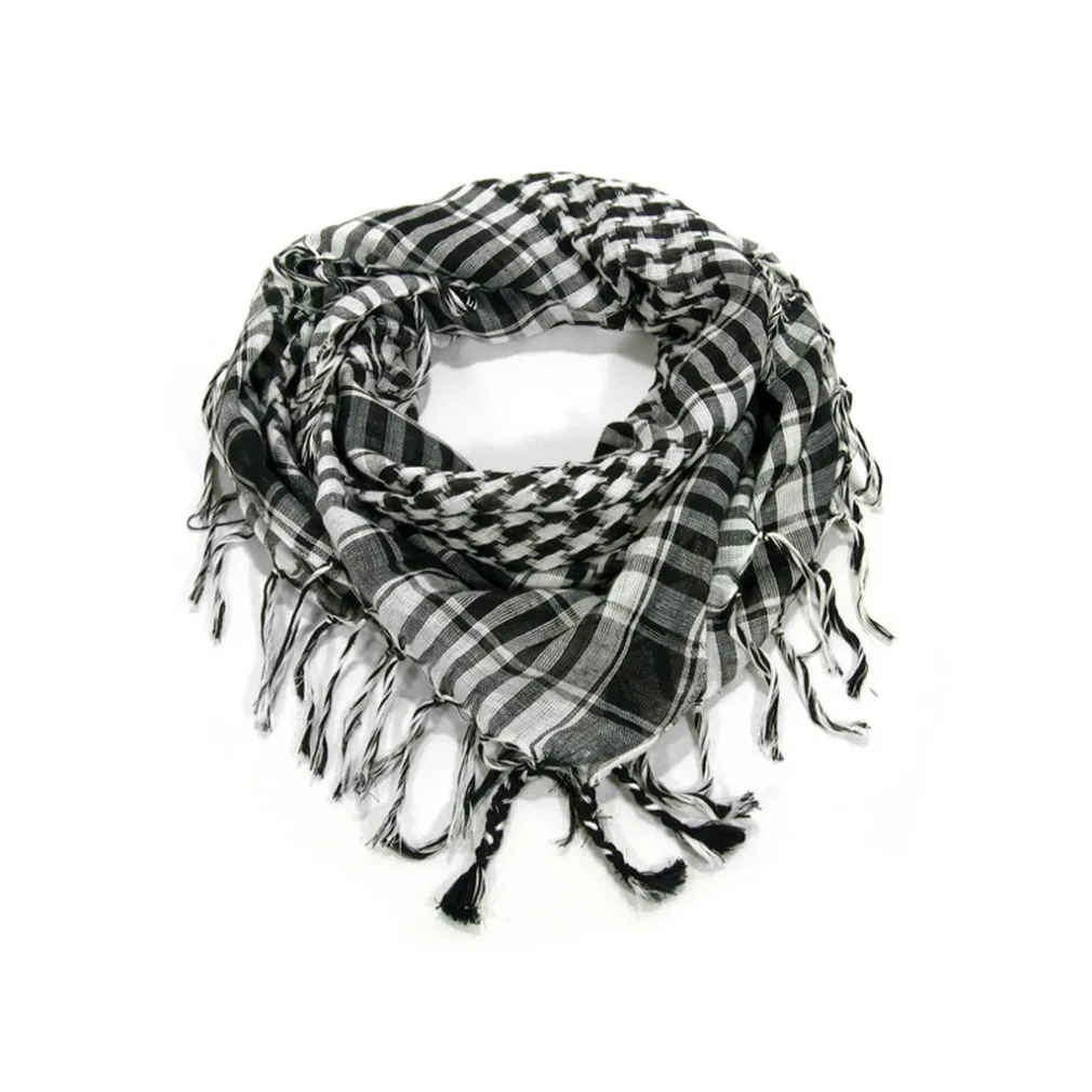 Keffiyeh Scarf Ar-01 - Black White