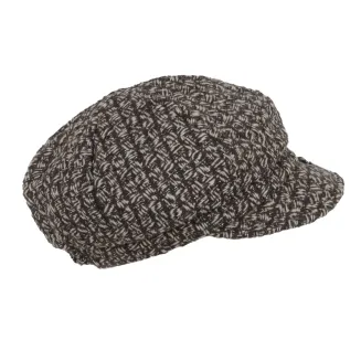 Polar Fashion K73C  Elegancki Kaszkiet Damski Brązowy, Ocieplany - 3