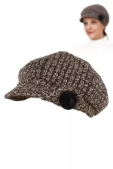 K73C Brown Fashionable Women'S Cotton Cap