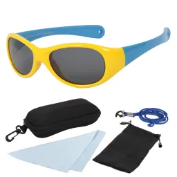 S8174 C10 Żółto Niebieskie Elastyczne okulary dziecięce z polaryzacją