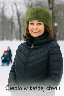 Czapka damska zimowa toczek zielona oliwkowa khaki ocieplana W507E - 4