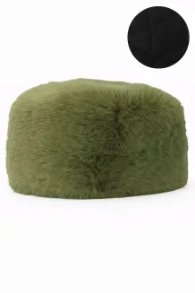 Czapka damska zimowa toczek zielona oliwkowa khaki ocieplana W507E - 3